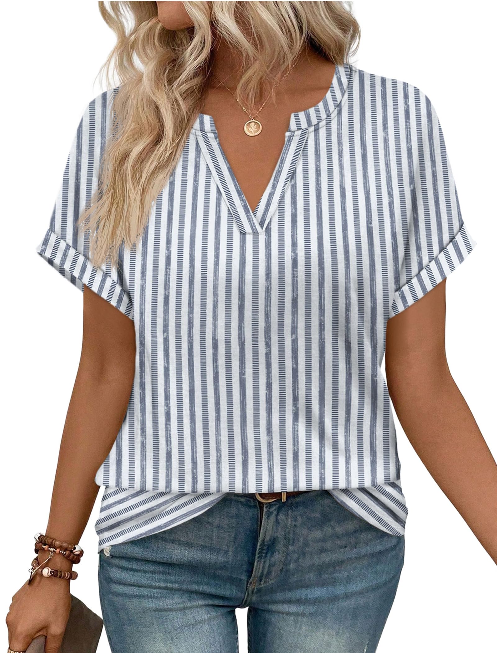 Womens Blouses Spring Tops Short Sleeve Shirts Dressy Casual Summer Vacation Fashion Clothing 2026