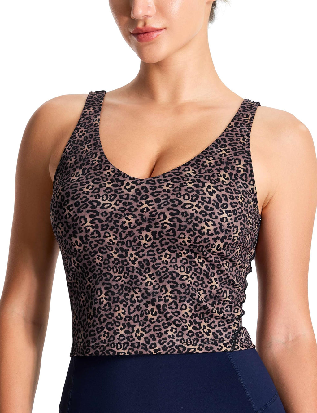 Womens' Sports Bra Longline Wirefree Padded with Medium Support