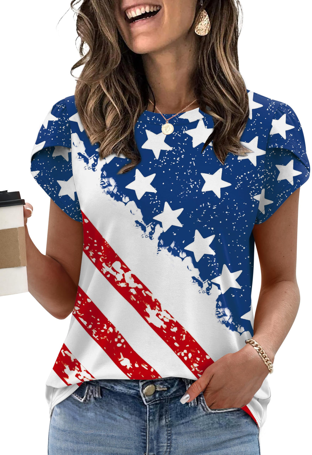 Womens Summer Tops Dressy Casual Blouses Short Sleeve Shirts for Women Business Casual Beach Vacation Outfits
