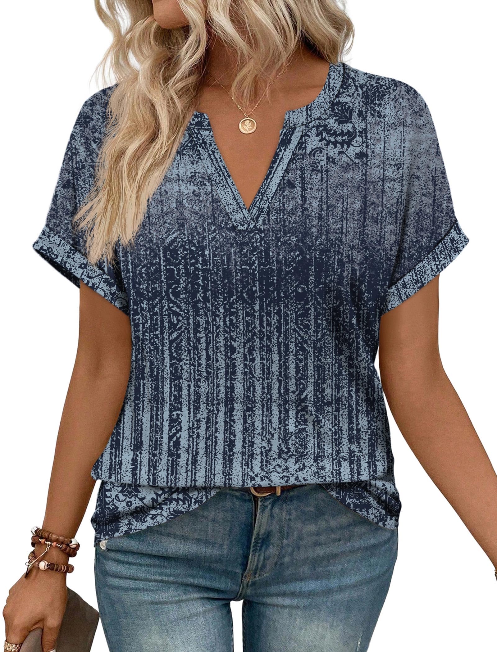 Womens Blouses Spring Tops Short Sleeve Shirts Dressy Casual Summer Vacation Fashion Clothing 2026
