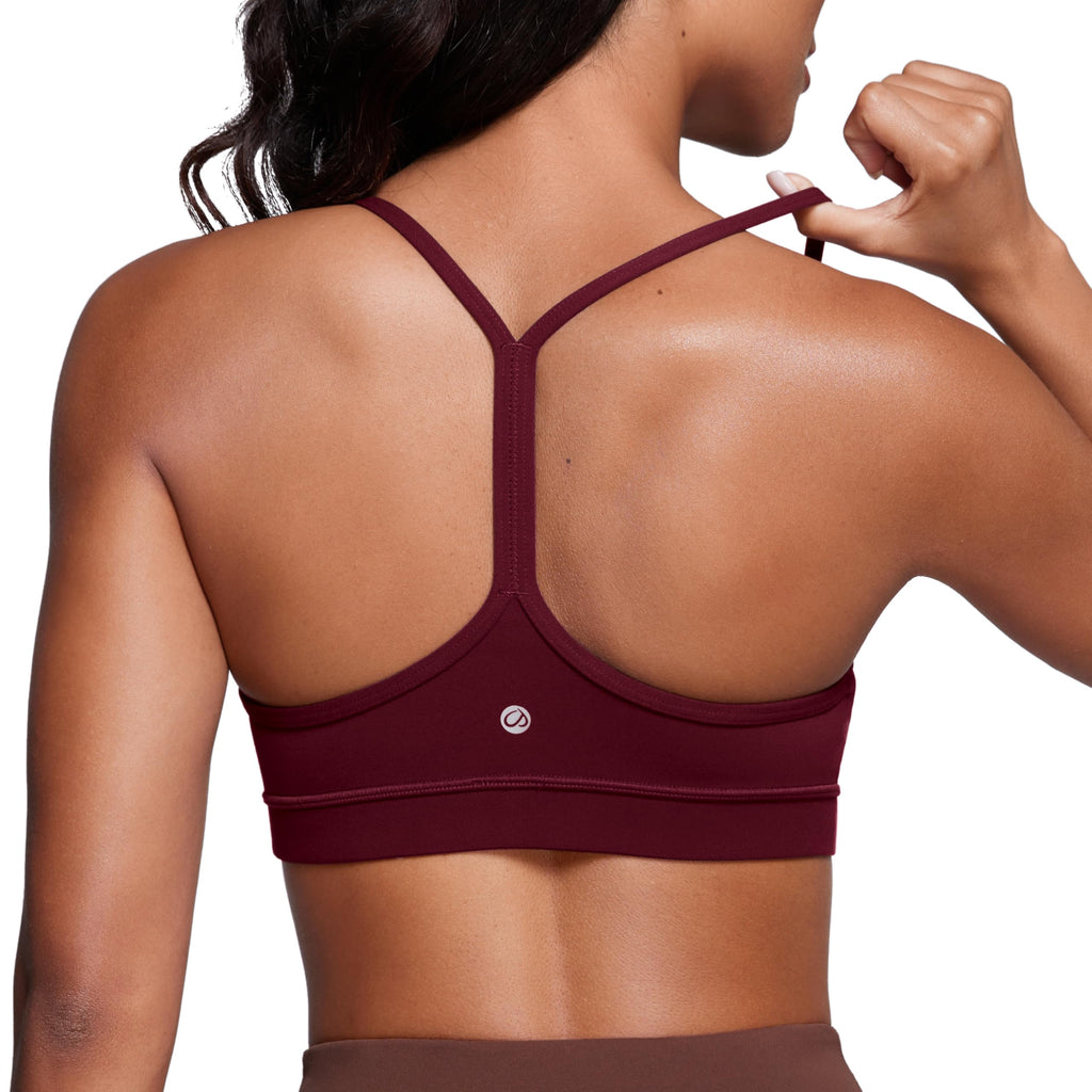YOGA Y Back Sports Bras | Light Support, Removable Pads, Yoga, Extremely Soft, Scoop Neck, Spaghetti Strap, for Women