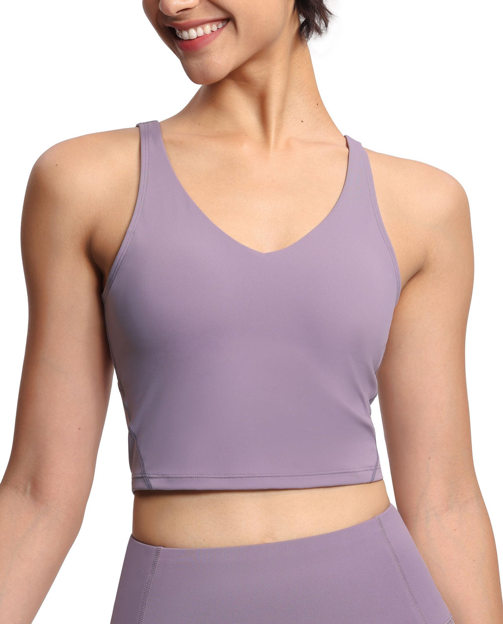 Womens' Sports Bra Longline Wirefree Padded with Medium Support