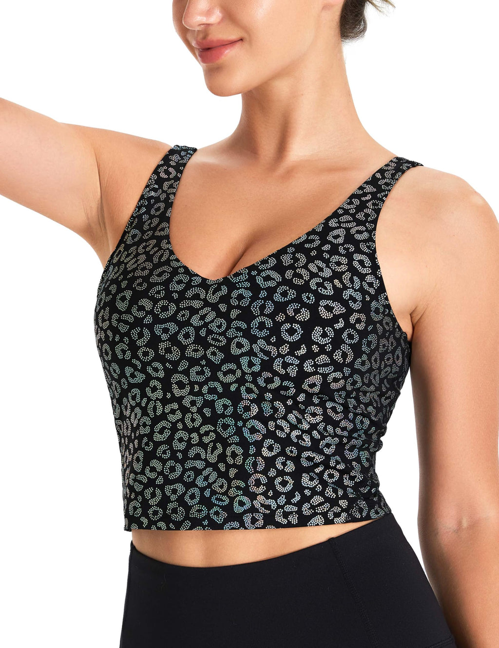 Womens' Sports Bra Longline Wirefree Padded with Medium Support