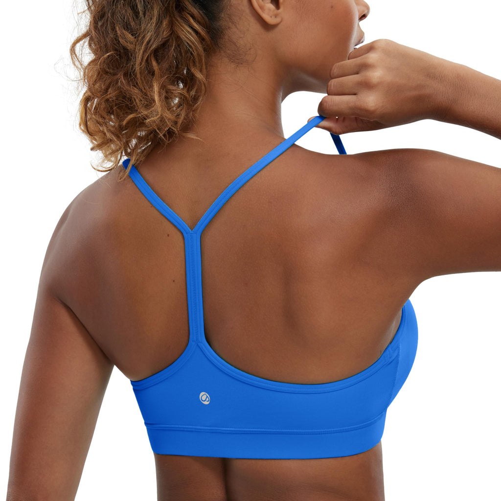 YOGA Y Back Sports Bras | Light Support, Removable Pads, Yoga, Extremely Soft, Scoop Neck, Spaghetti Strap, for Women