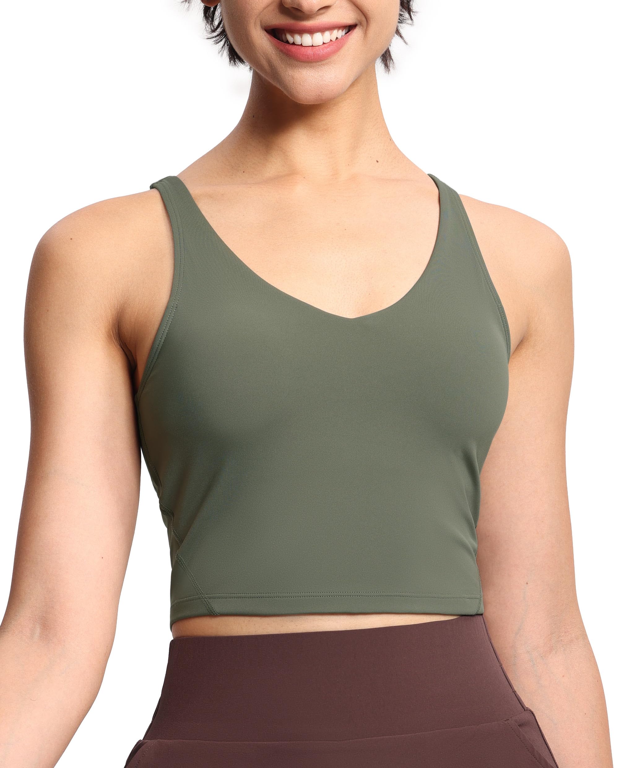 Womens' Sports Bra Longline Wirefree Padded with Medium Support