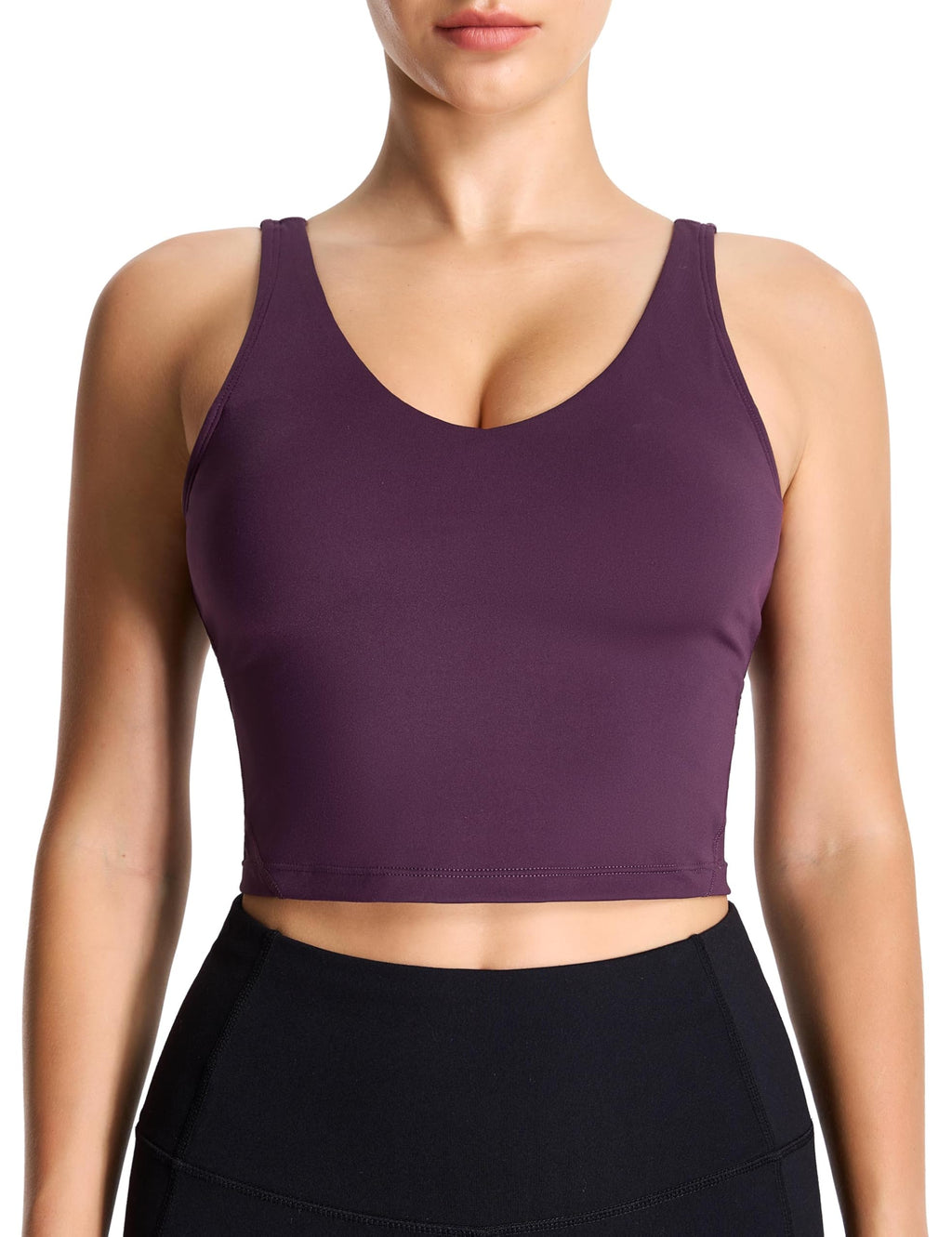Womens' Sports Bra Longline Wirefree Padded with Medium Support