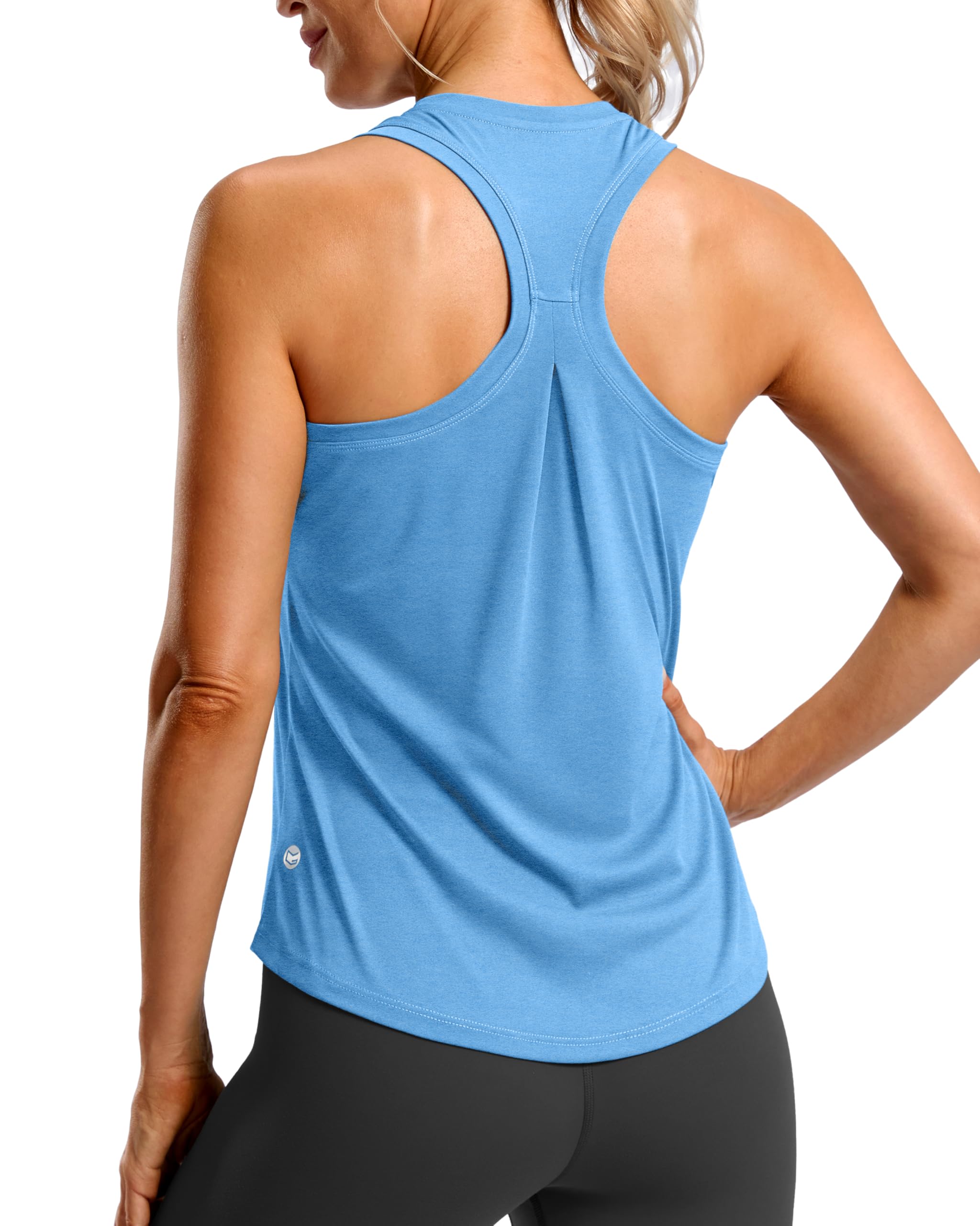 Women's Workout Tank Tops Racerback Athletic Gym Shirts | Lightweight, Quick Dry, Breathable, Moisture Wicking, Loose Fit, Sleeveless, for Running Yoga Sports Tennis Pilates