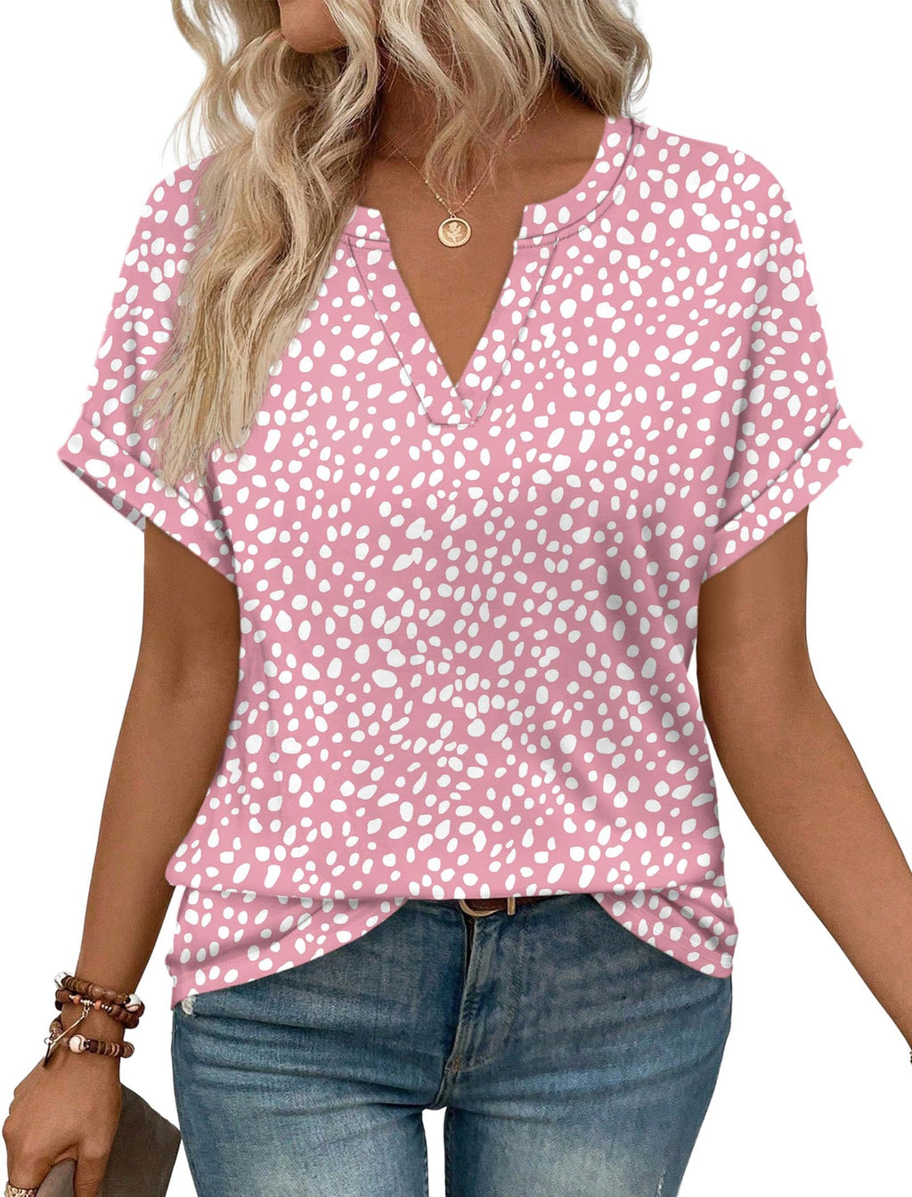 Womens Blouses Spring Tops Short Sleeve Shirts Dressy Casual Summer Vacation Fashion Clothing 2026