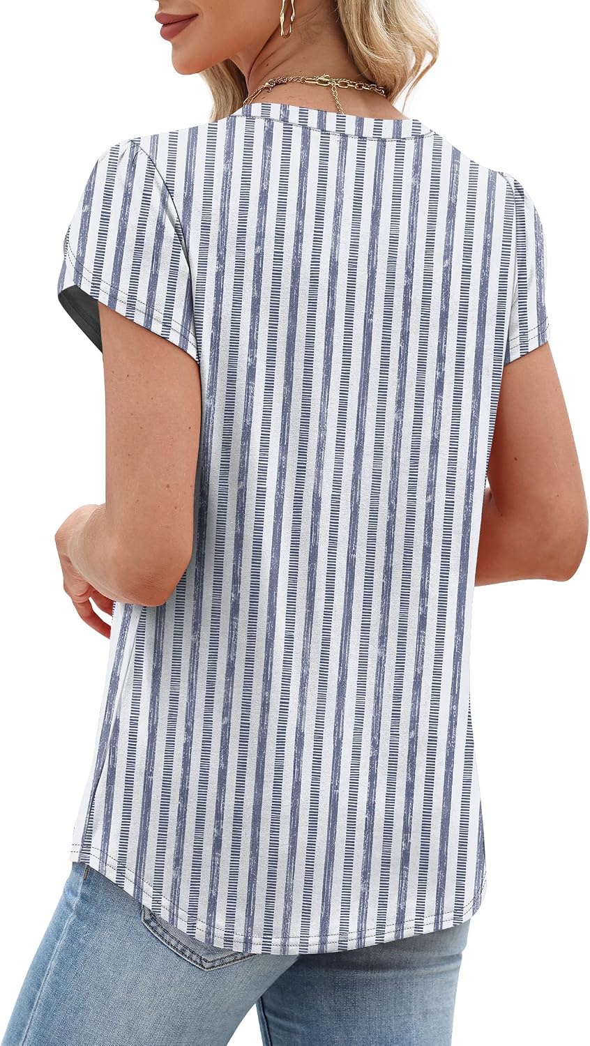 Womens Summer Tops Dressy Casual Blouses Short Sleeve Shirts for Women Business Casual Beach Vacation Outfits