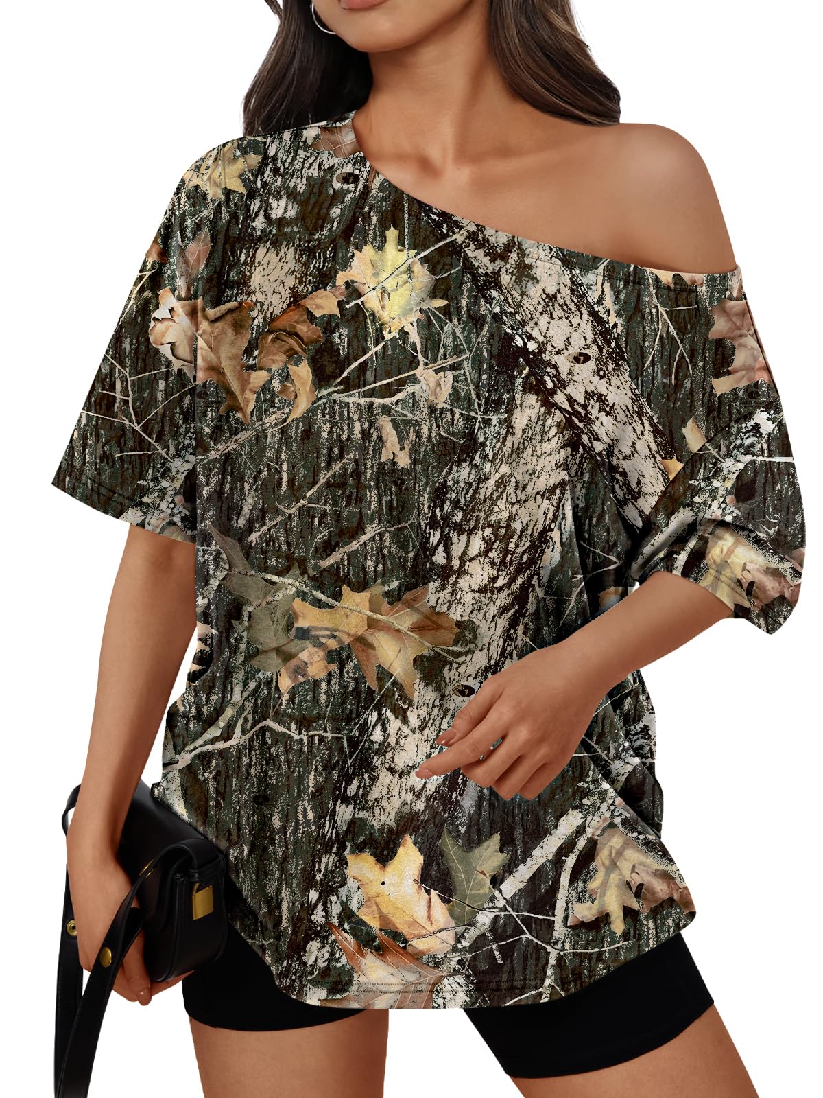 Womens Off the Shoulder Tops Oversized Summer T-Shirts 2026 | Breathable comfort stretch fabric, short sleeve, basic oversized tees, casual workout gym, y2k going out clothes
