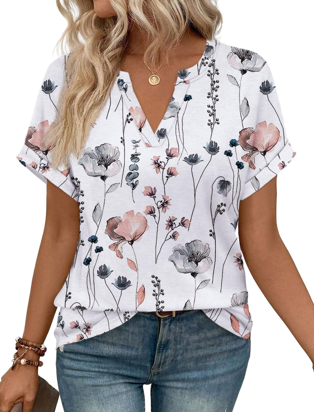 Womens Blouses Spring Tops Short Sleeve Shirts Dressy Casual Summer Vacation Fashion Clothing 2026