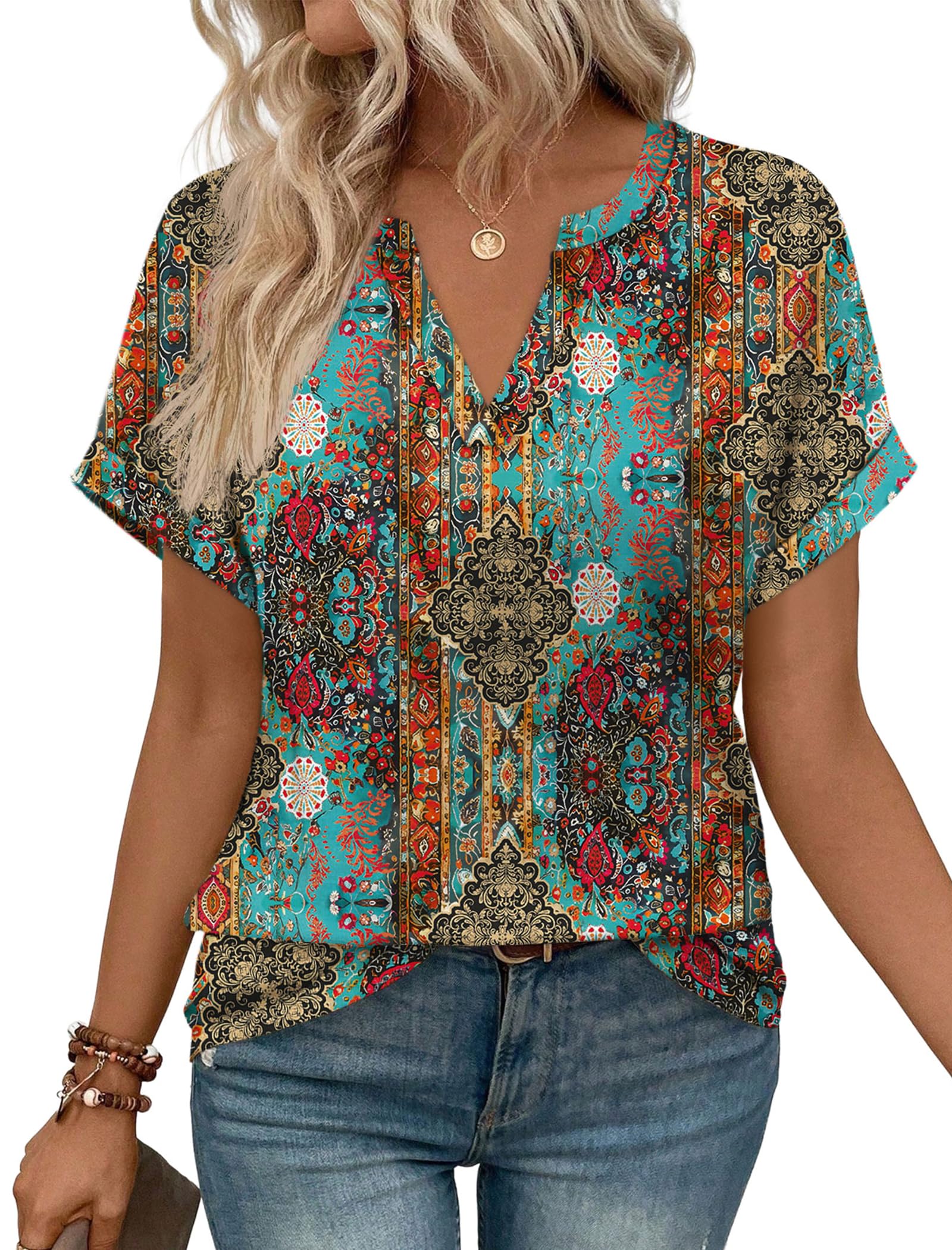 Womens Blouses Spring Tops Short Sleeve Shirts Dressy Casual Summer Vacation Fashion Clothing 2026