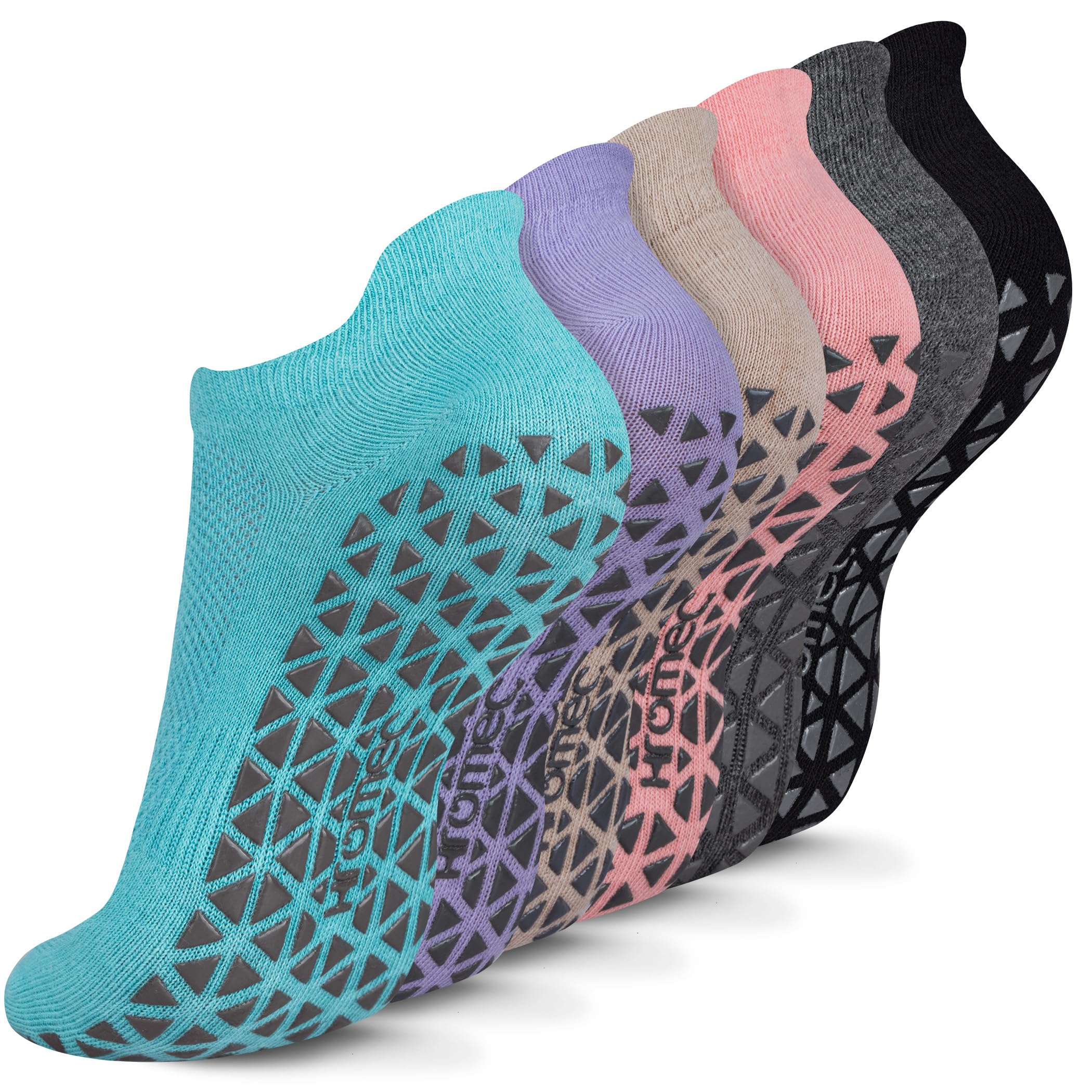 Pilates Socks Non Slip Grips for Yoga Barefoot Ballet Barre Hospital | Versatile Non-Slip Grippy Socks for Yoga, Pilates, Barre, Ballet, Gym, Hospital, Physiotherapy, Elderly, Pregnancy