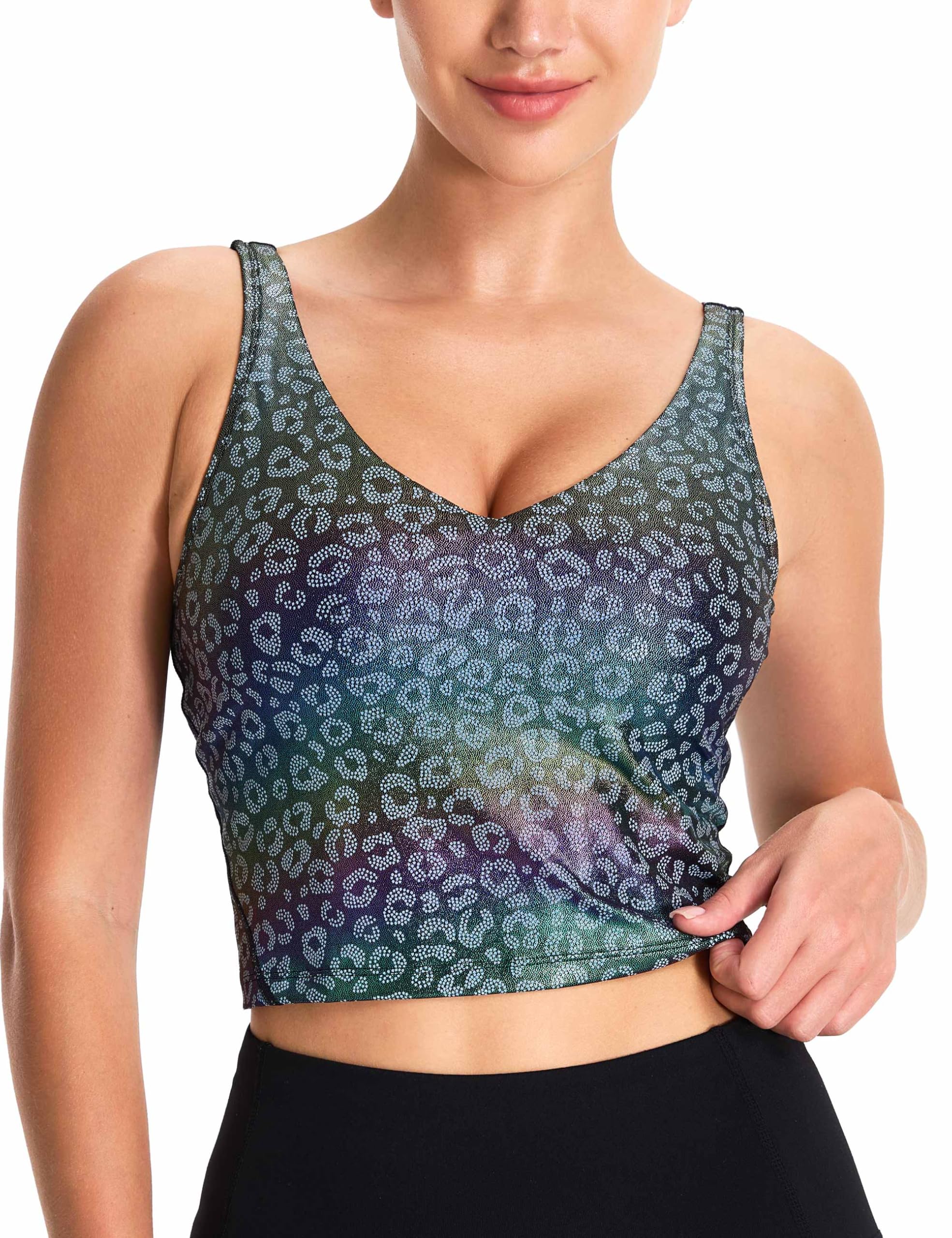 Womens' Sports Bra Longline Wirefree Padded with Medium Support