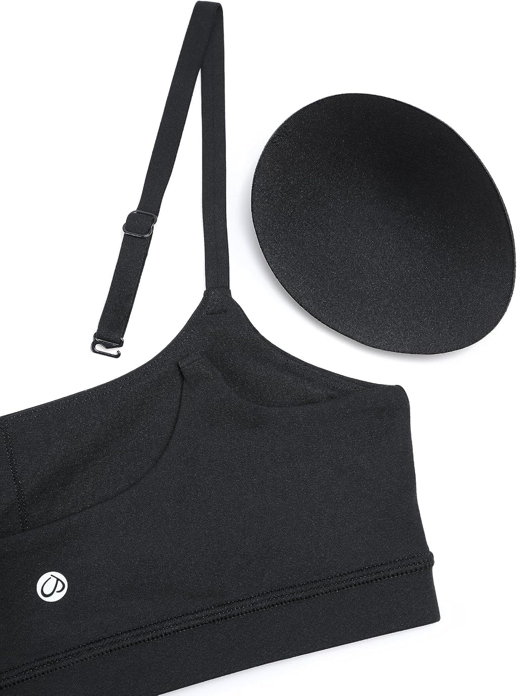 YOGA Scoop Neck Sports Bras | Light Support, Removable Pads, Yoga, Extremely Soft, U Back, Adjustable Spaghetti Straps, for Women