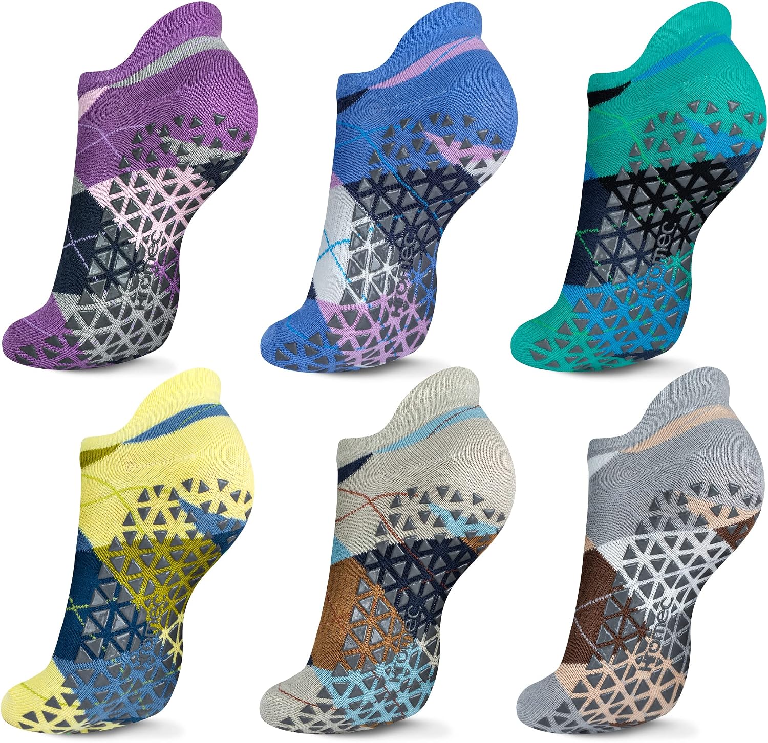 Pilates Socks Non Slip Grips for Yoga Barefoot Ballet Barre Hospital | Versatile Non-Slip Grippy Socks for Yoga, Pilates, Barre, Ballet, Gym, Hospital, Physiotherapy, Elderly, Pregnancy