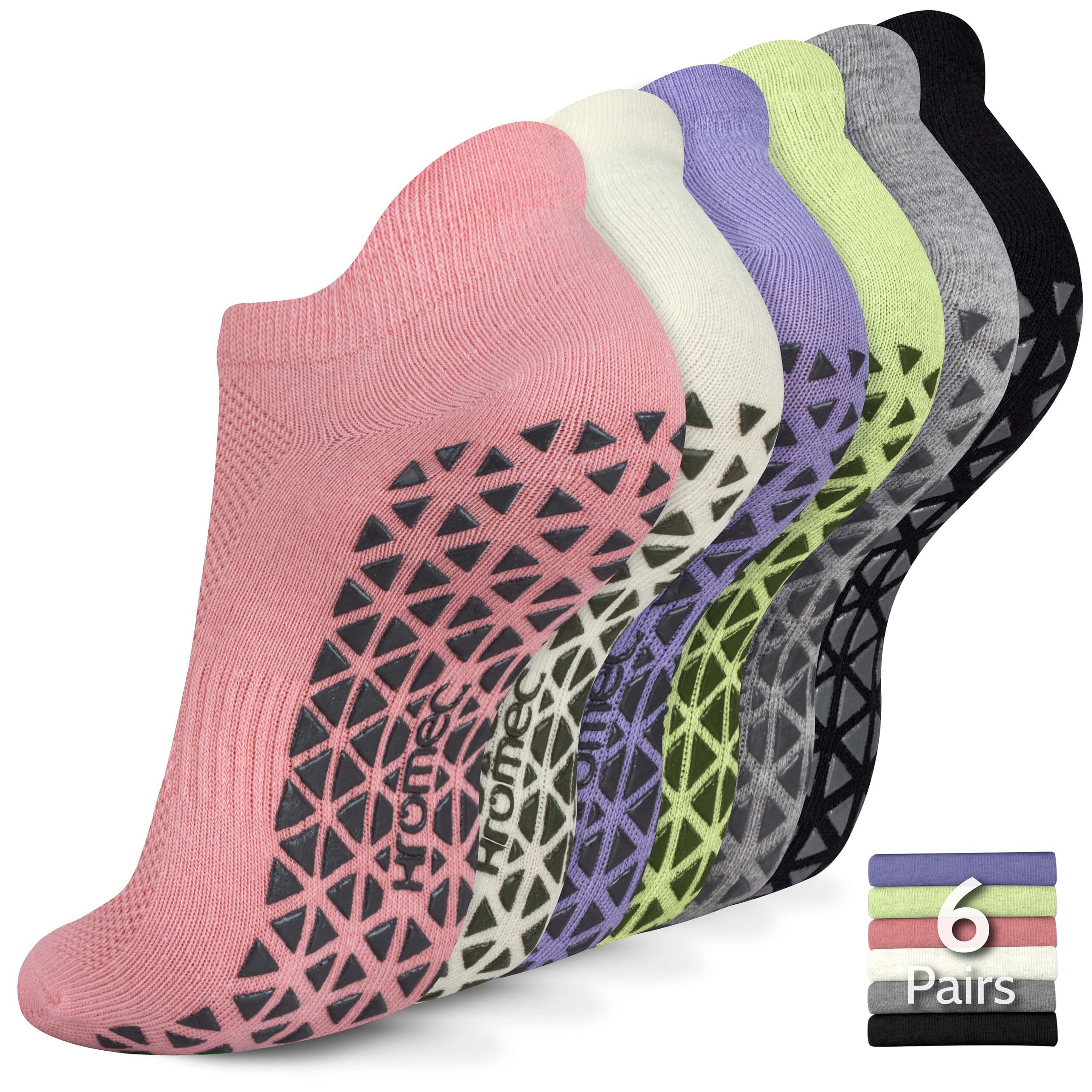 Pilates Socks Non Slip Grips for Yoga Barefoot Ballet Barre Hospital | Versatile Non-Slip Grippy Socks for Yoga, Pilates, Barre, Ballet, Gym, Hospital, Physiotherapy, Elderly, Pregnancy